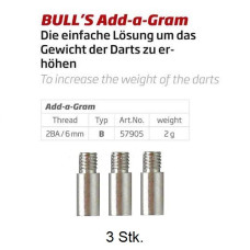Bull's Add a Gram Zusatzgewichte aus Nickel 3 Stk. 