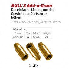 Bull's Add a Gram Zusatzgewichte aus Messing 3 Stk. 