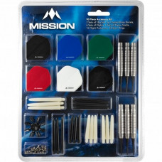 Mission Dart 90-teilig Zubehör Kit 18g Softtip Softdart Dartpfeile 