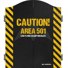 Mission Caution Area 501 Dartboard Kabinet Dartschrank Dartkasten