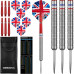 Designa Patriot 90% Wolfram Stahl Dartpfeile Set Grossbritannien 22g 