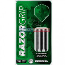 Designa Razor Grip V2 M5 90% Wolfram Stahl Dartpfeile Set 22g