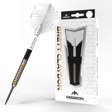 Mission Brett Claydon Wolfram Tungsten Stahldart Pfeile Set 22g