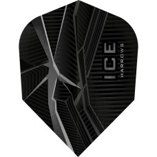 Harrows ICE Recut Dart Flights Flys Set Schwarz