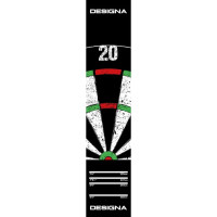 Designa Dartteppich Dartmatte 290 x 60cm Dartboard