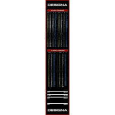Designa Dartteppich Dartmatte 290 x 60cm Schwarz Rot Checkout