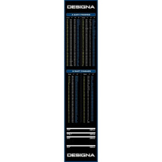 Designa Dartteppich Dartmatte 290 x 60cm Schwarz Blau Checkout