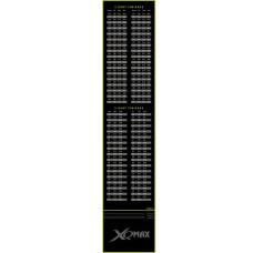 XQMax Checkout Dartmatte Dartteppich 285 x 60cm Schwarz Grün