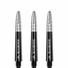 Mission Sabre Polycarbonate Alu-Top Schäfte Tweenie 2BA 40mm Schwarz Silber