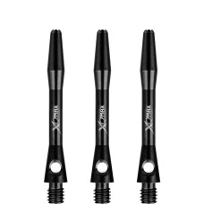 XQMax Aluminium Dart Schäfte 2BA Kurz 35mm Schwarz