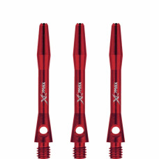 XQMax Aluminium Dart Schäfte 2BA Kurz 35mm Rot