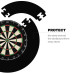 Designa Klik Dartscheibe Auffangring Board Surround Schwarz 4-Teilig 