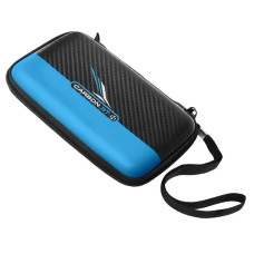 Harrows Carbon ST Pro Dart Etui Wallet für 6 Dartpfeile Schwarz Blau