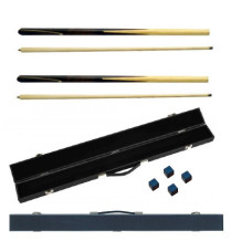 PRO1 Wizard Snookerqueue mit Koffer und Kreide Duo Set