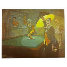 Billard Wandposter Arthur Sarnoff Clowns