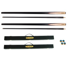 Pot Black England Graphit Ahornholz Zwei Spieler Duo Snookerqueue Set Komplett