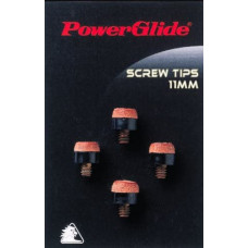 Powerglide 11mm Schraubleder mit Messing Gewinde 4 Stk. 