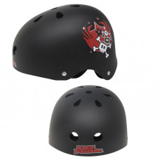 NO FEAR Skaterhelm Scooterhelm Velohelm BMX Fahrradhelm Schwarz Rot Medium