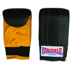 Lonsdale Exercise Mitts aus Leder Schwarz Gelb Grösse: XS