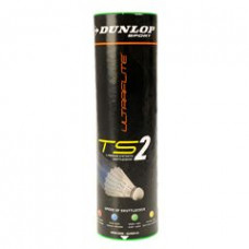 Dunlop Ultraflite TS2 Premium Badminton Federbälle Shuttlecocks Weiss Slow 6 Stk.